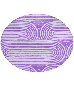 Addison Chantille ACN540 Purple 8 ft. x 8 ft. Round Rug