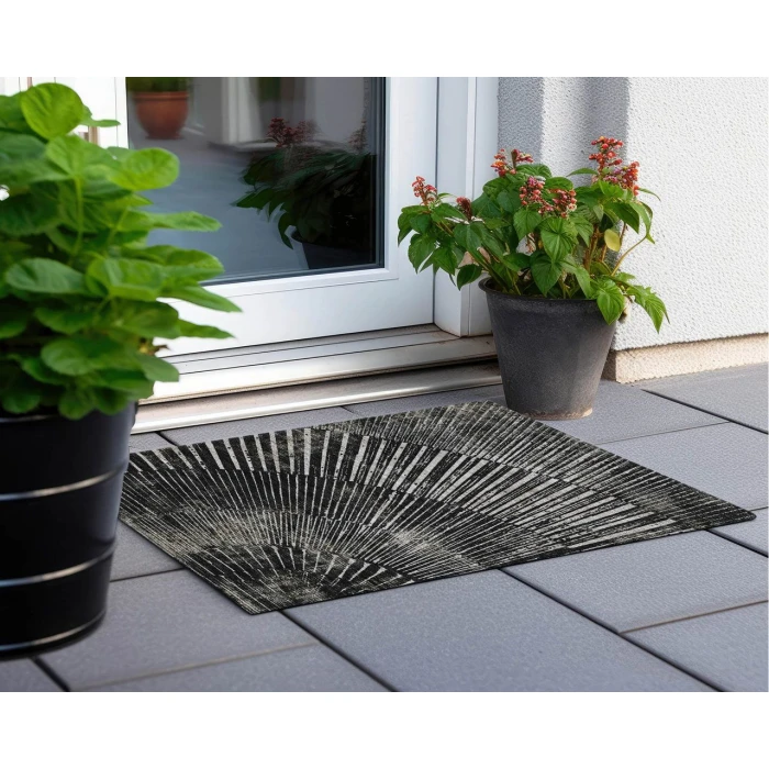 Chantille ACN542 Black 1'8" x 2'6" Rug