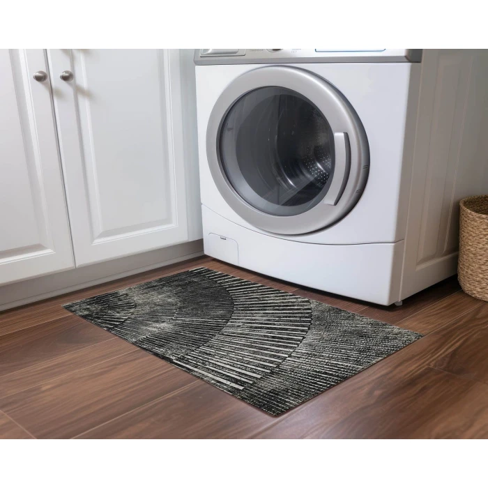 Chantille ACN542 Black 1'8" x 2'6" Rug