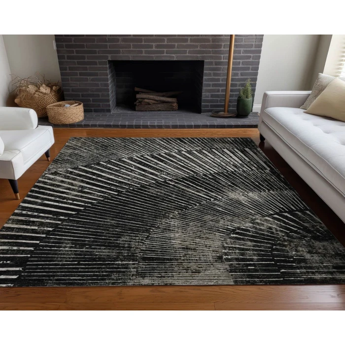 Chantille ACN542 Black 3' x 5' Rug
