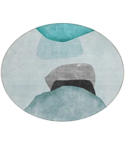 Addison Chantille ACN547 Teal 8 ft. x 8 ft. Round Rug