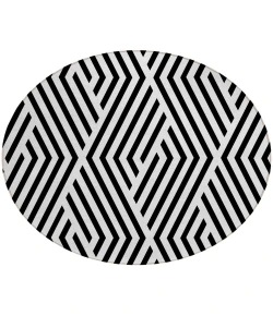 Addison Chantille ACN550 Black 8 ft. x 8 ft. Round Rug