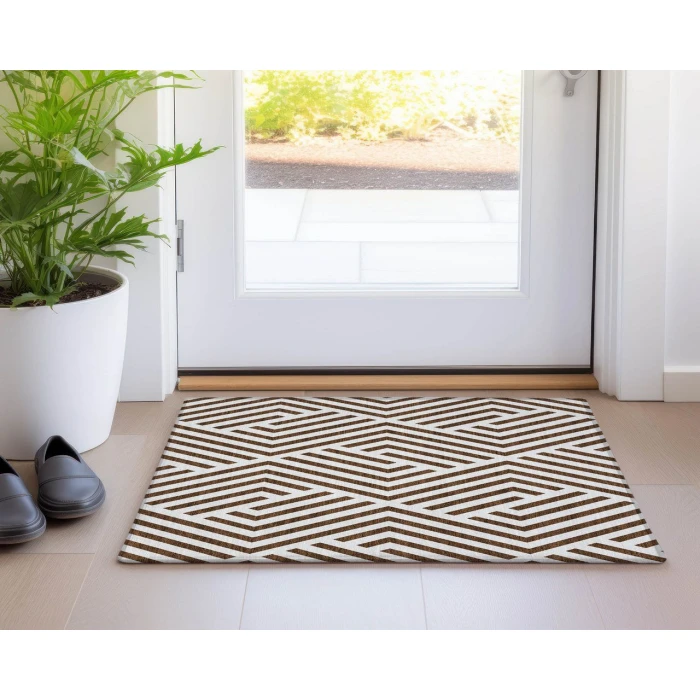 Chantille ACN550 Brown 1'8" x 2'6" Rug