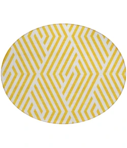 Addison Chantille ACN550 Yellow 8 ft. x 8 ft. Round Rug