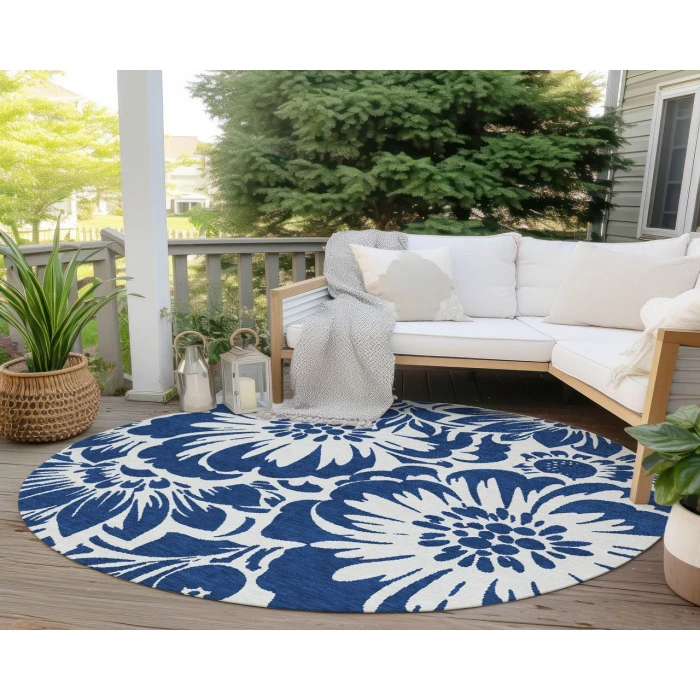 Chantille ACN551 Navy 8' x 8' Rug