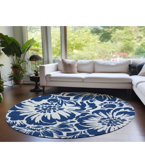 Chantille ACN551 Navy 8' x 8' Rug