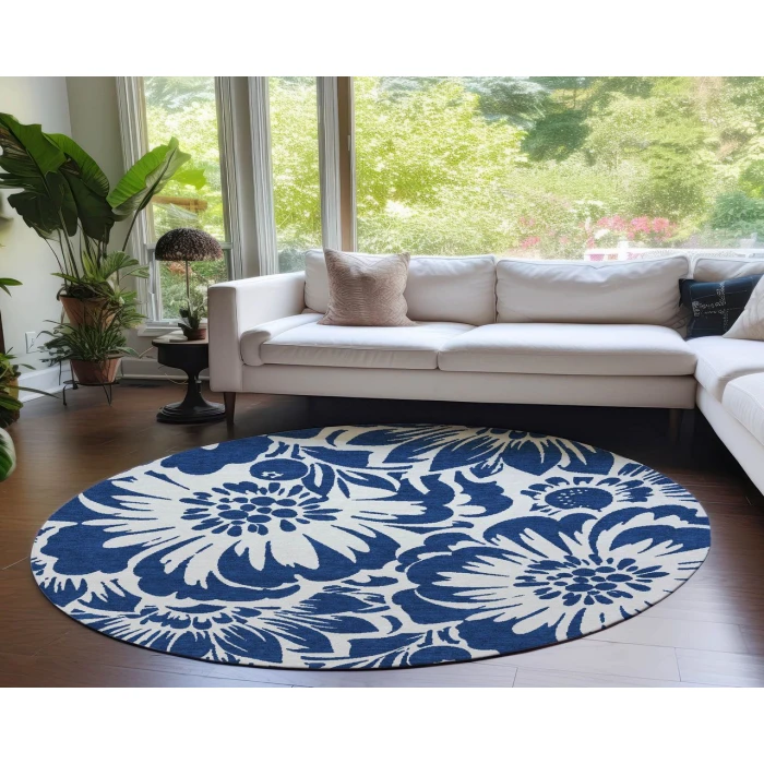 Chantille ACN551 Navy 8' x 8' Rug