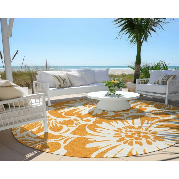 Chantille ACN551 Orange 8' x 8' Rug