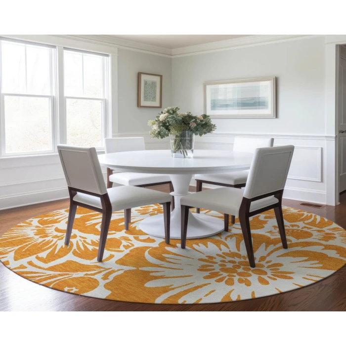 Chantille ACN551 Orange 8' x 8' Rug