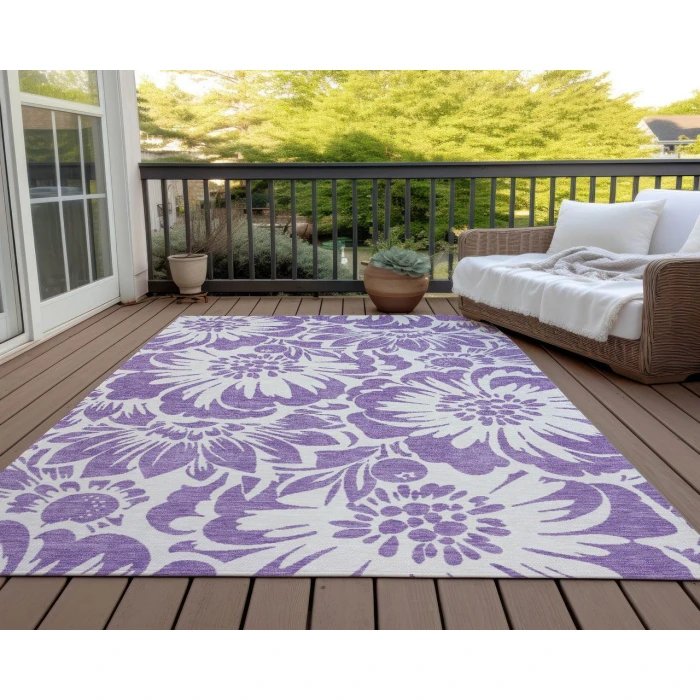 Chantille ACN551 Purple 3' x 5' Rug