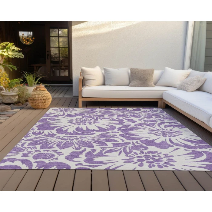 Chantille ACN551 Purple 3' x 5' Rug