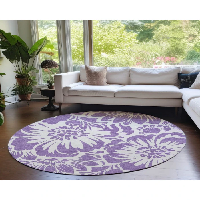 Chantille ACN551 Purple 8' x 8' Rug