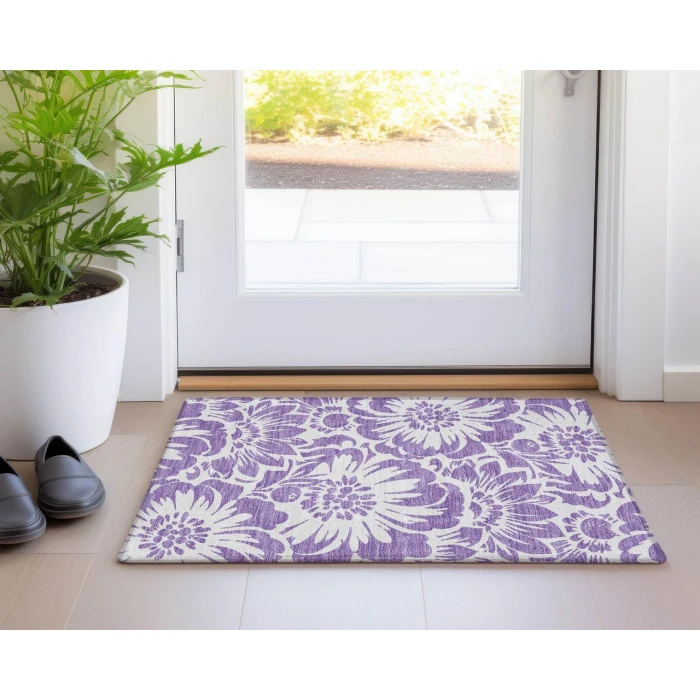 Chantille ACN551 Purple 1'8" x 2'6" Rug