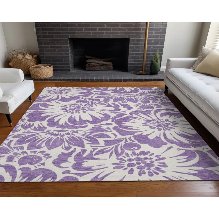 Chantille ACN551 Purple 3' x 5' Rug