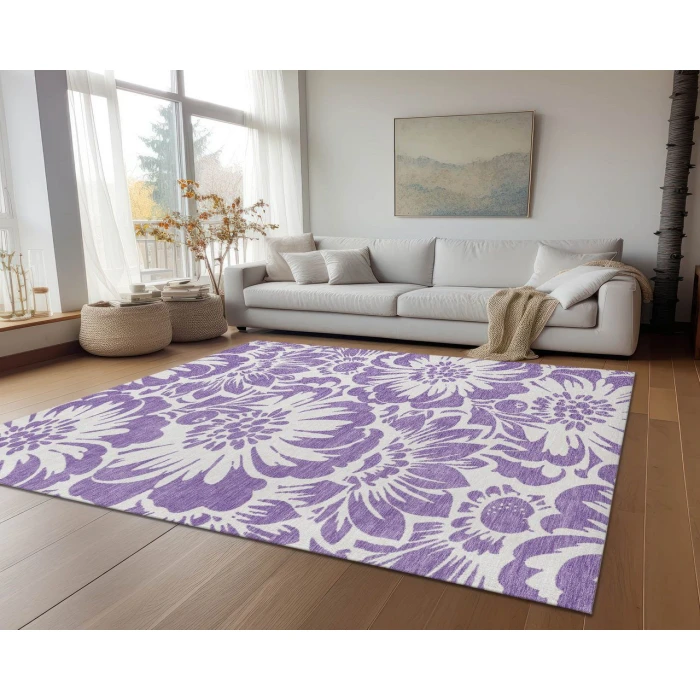 Chantille ACN551 Purple 3' x 5' Rug
