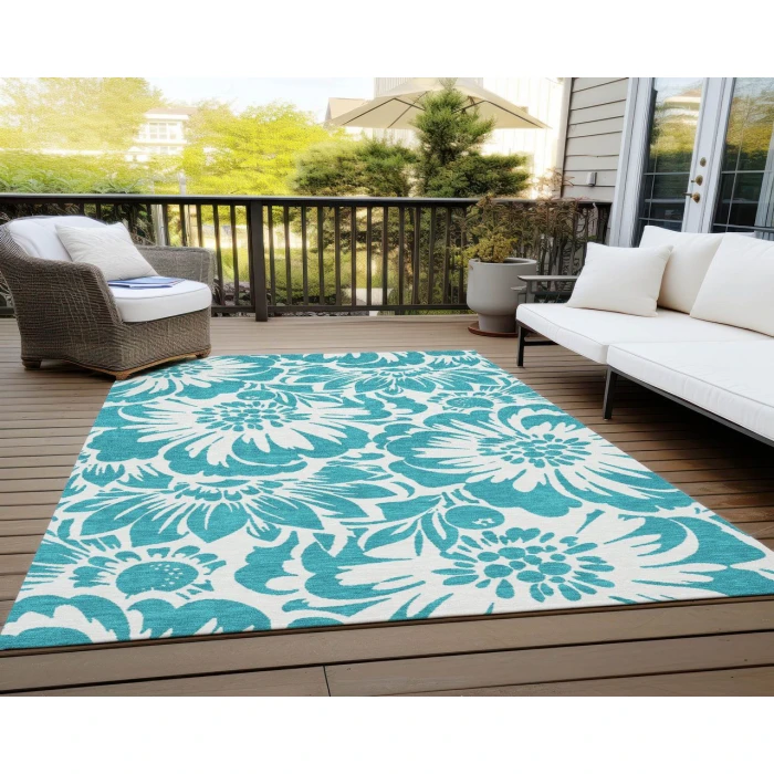 Chantille ACN551 Teal 3' x 5' Rug