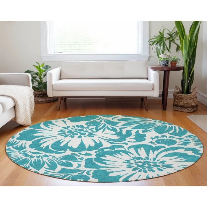 Chantille ACN551 Teal 8' x 8' Rug
