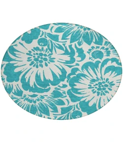 Addison Chantille ACN551 Teal 8 ft. x 8 ft. Round Rug