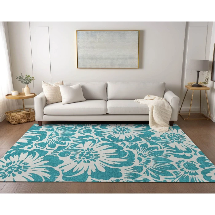 Chantille ACN551 Teal 3' x 5' Rug