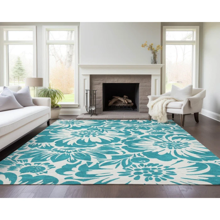 Chantille ACN551 Teal 3' x 5' Rug