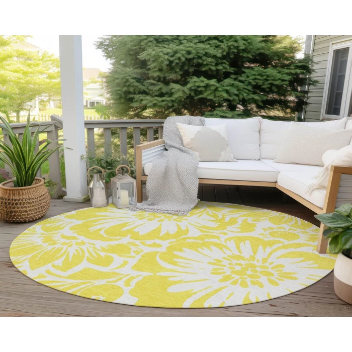 Chantille ACN551 Yellow 8' x 8' Rug