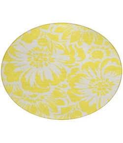 Addison Chantille ACN551 Yellow 8 ft. x 8 ft. Round Rug
