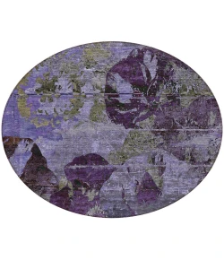 Addison Chantille ACN555 Purple 8 ft. x 8 ft. Round Rug