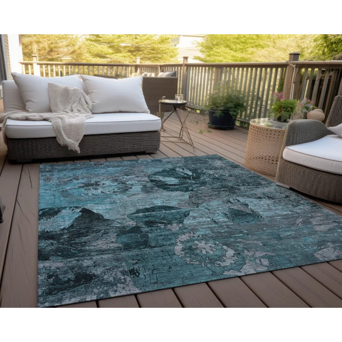 Chantille ACN555 Teal 3' x 5' Rug