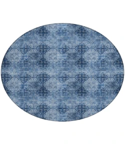 Addison Chantille ACN557 Navy 8 ft. x 8 ft. Round Rug
