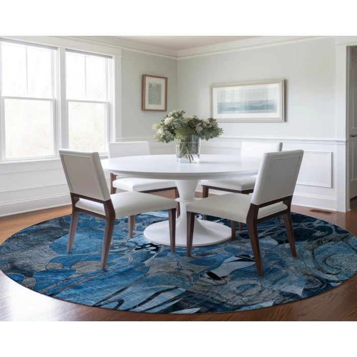 Chantille ACN558 Blue 8' x 8' Rug