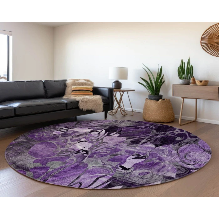 Chantille ACN558 Purple 8' x 8' Rug