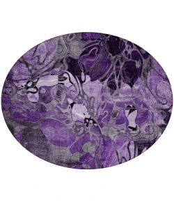 Addison Chantille ACN558 Purple 8 ft. x 8 ft. Round Rug