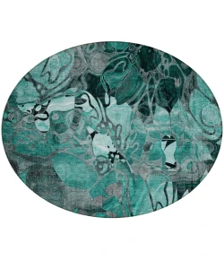 Addison Chantille ACN558 Teal 8 ft. x 8 ft. Round Rug