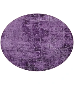 Addison Chantille ACN559 Purple 8 ft. x 8 ft. Round Rug