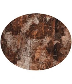 Addison Chantille ACN560 Paprika 8 ft. x 8 ft. Round Rug