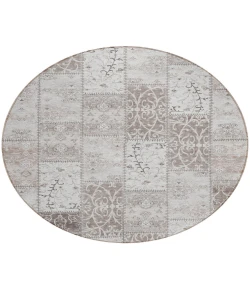 Addison Chantille ACN566 Taupe 8 ft. x 8 ft. Round Rug