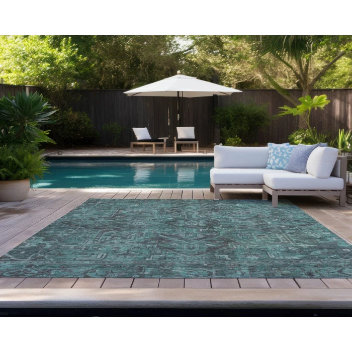 Chantille ACN571 Turquoise 9' x 12' Rug