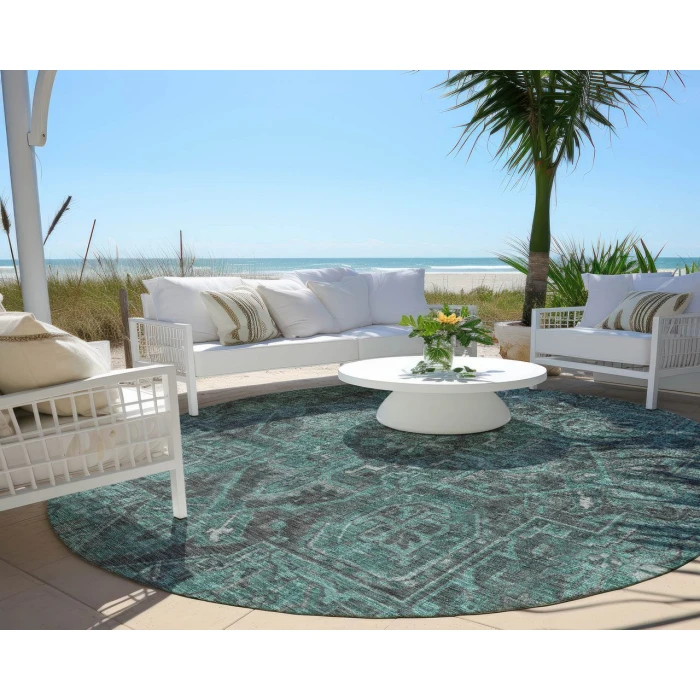 Chantille ACN571 Turquoise 8' x 8' Rug