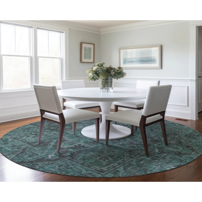 Chantille ACN571 Turquoise 8' x 8' Rug