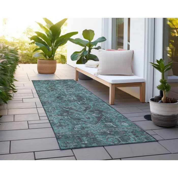Chantille ACN571 Turquoise 2'3" x 7'6" Rug