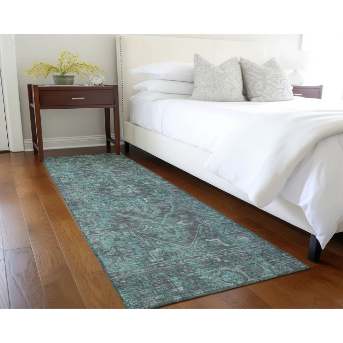 Chantille ACN571 Turquoise 2'3" x 7'6" Rug