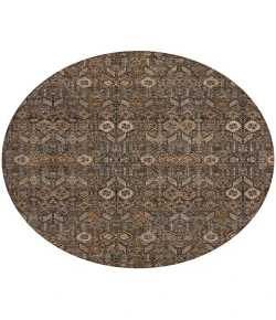 Addison Chantille ACN574 Chocolate 8 ft. x 8 ft. Round Rug