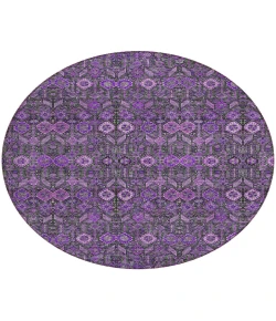 Addison Chantille ACN574 Purple 8 ft. x 8 ft. Round Rug
