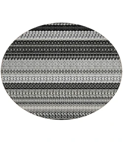 Addison Chantille ACN576 Black 8 ft. x 8 ft. Round Rug