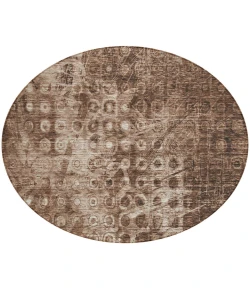 Addison Chantille ACN577 Chocolate 8 ft. x 8 ft. Round Rug