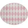 Addison Chantille ACN578 Pink 8 ft. x 8 ft. Round Rug
