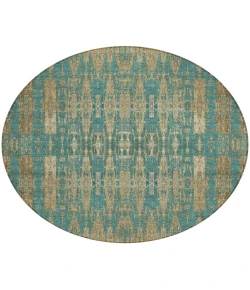Addison Chantille ACN580 Teal 8 ft. x 8 ft. Round Rug