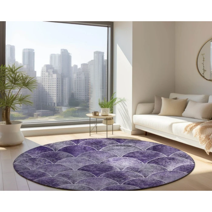 Chantille ACN594 Purple 8' x 8' Rug