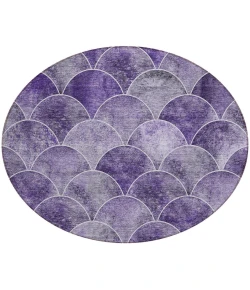 Addison Chantille ACN594 Purple 8 ft. x 8 ft. Round Rug
