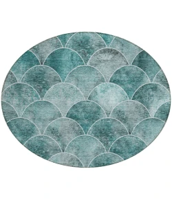 Addison Chantille ACN594 Teal 8 ft. x 8 ft. Round Rug